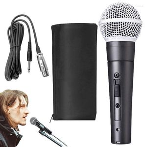 Micrófonos Micrófono para cantar en escenario SM 58 Vocal dinámico cardioide con bolsa de almacenamiento Herramienta musical para altavoces Karaoke