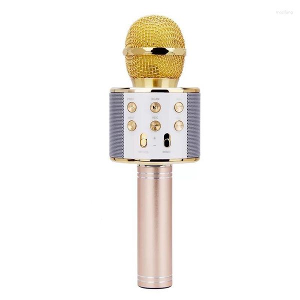 Micrófonos Estéreo Teléfono móvil Micrófono Karaoke Portátil Inalámbrico Bluetooth Condensador Audio en vivo