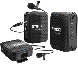 Microfoons Synco 2.4GHz G1A1 G1A2 Wireless Lavalier Microphone System voor smartphone LAPTP DSLR Tablet Camcorder Recorder PK Comica