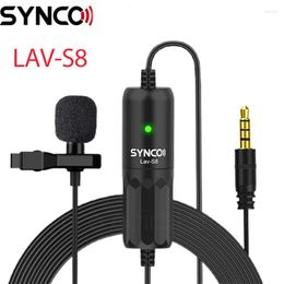 Microfoons Synco LAV-S8 Rapel Microfoon Professional 3,5 mm TRRS/TRS Wired Audio Lavalier condensador Microfone Mic vs Boya By-M1 Top Gift