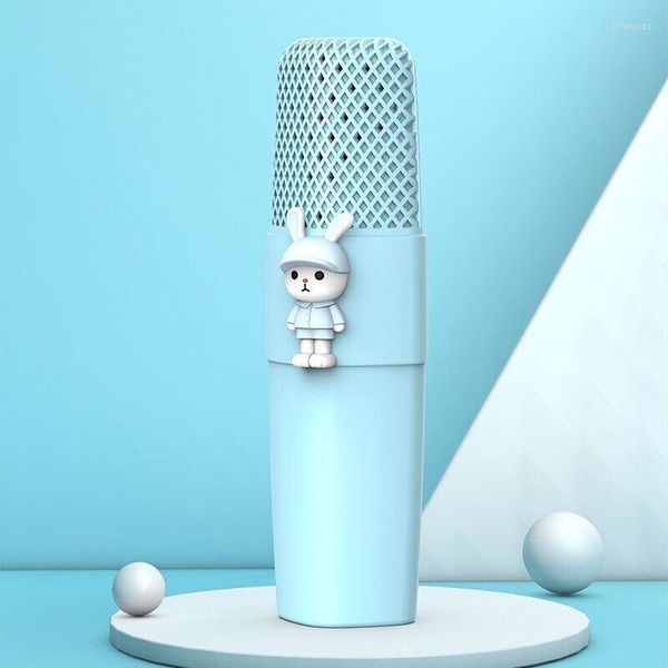 Microphones TH K9 dessin animé enfants Mini sans fil Bluetooth Microphone téléphone portable K chanson trésor Audio intégré