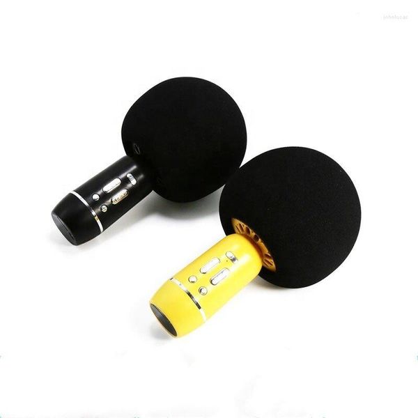 Micrófonos TH Micrófono Inalámbrico Portátil Para Niños Home Karaoke Bluetooth Audio Integrado