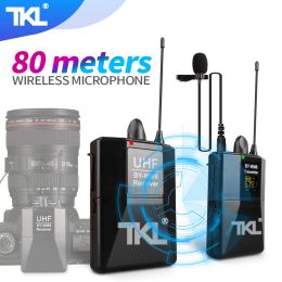 Microphones TKL WM8 Microphone sans fil professionnel UHF Super HD 519550 MHz Microphone d'enregistrement 80 m distance de réception