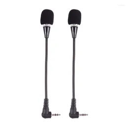 Microphones Top Offres 2X Flexible 3.5mm Jack Mini Microphone Micro Pour PC Ordinateur Portable De Bureau Skype Yahoo Noir