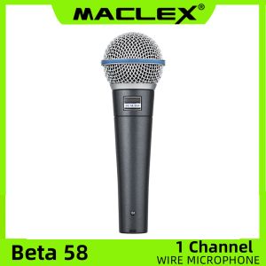 Microphones Top Quality Beta58a Professional Microphone Wired Beta58 Supercardioid Dynamic Mic Mike Karaoke Live Vocals Performance Stage