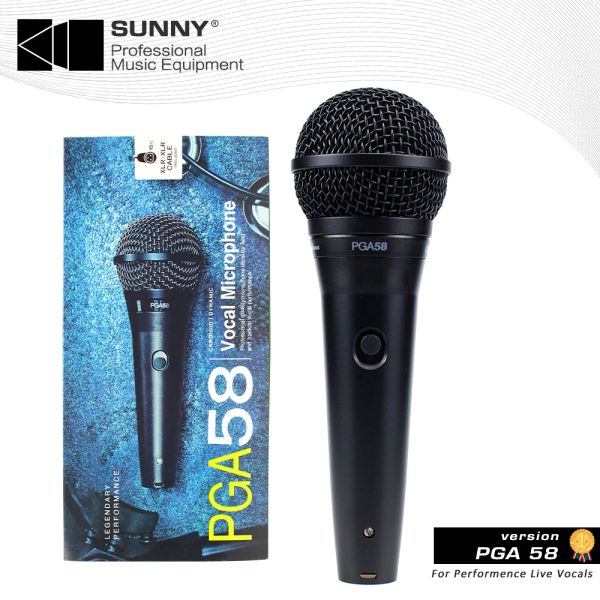 Microphones Top Quality PGA58 PGA 58 Microphone câblé vocal vivant à la main et à la main avec câble audio XLR pour le microphone Shure
