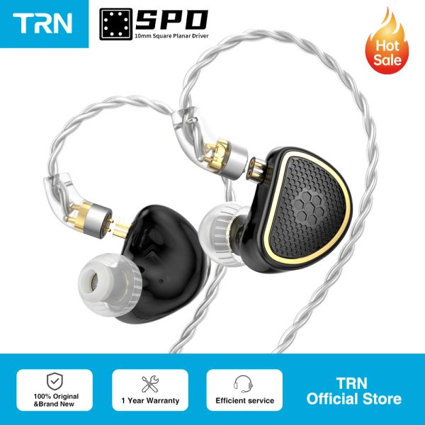 Microphones TRN SPD + BA XUANWU Dans Earphone Hybrid Planar Monitor Inear IEM HIFI DJ Running Sport Headphones Plug Casods Earbuds