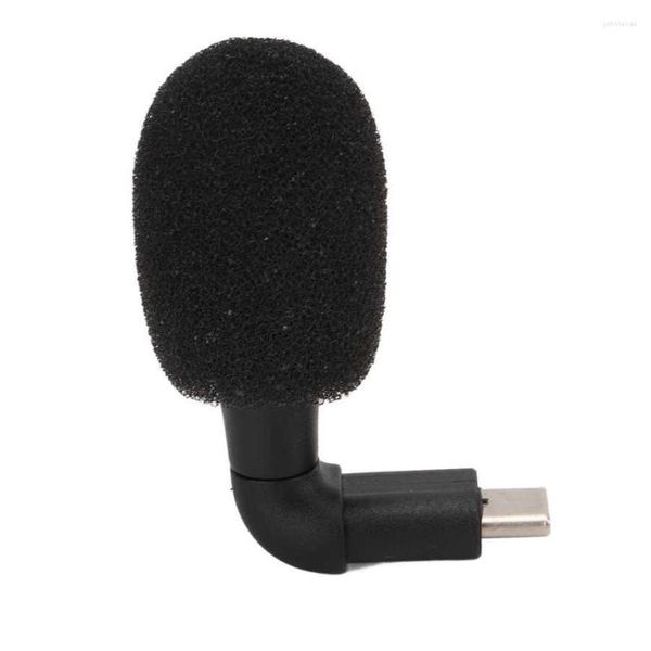 Microphones Type C Plug Smartphone Vidéo Mini Microphone Téléphone Mobile Omnidirectionnel Haute Sensibilité Angle de 90° Et Micro de Lecture