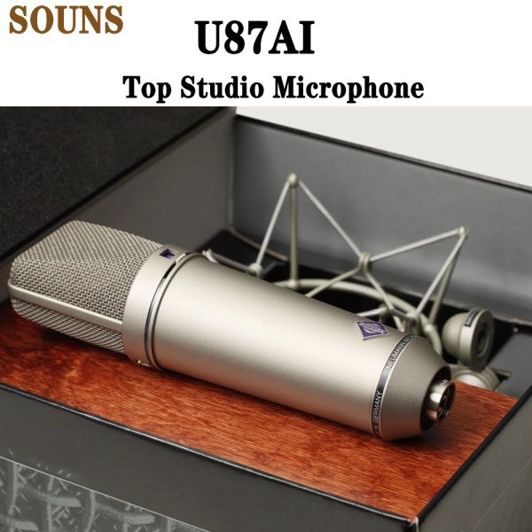 Microphones U87ai Studio Microphone U87ai U67 M149 TLM103 TLM107 Condenseur professionnel Mic PC Gaming Enregistrement Micro U87ai avec