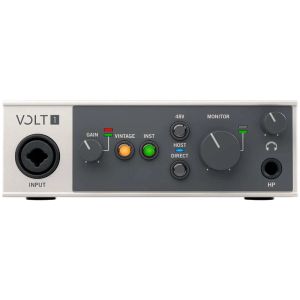 Microfoons UA Apollo Vollo Volt 1 Professionele opname Sound Card USB Audio Interface Builtin Classic Compressor en Tube Mic -voorversterkers