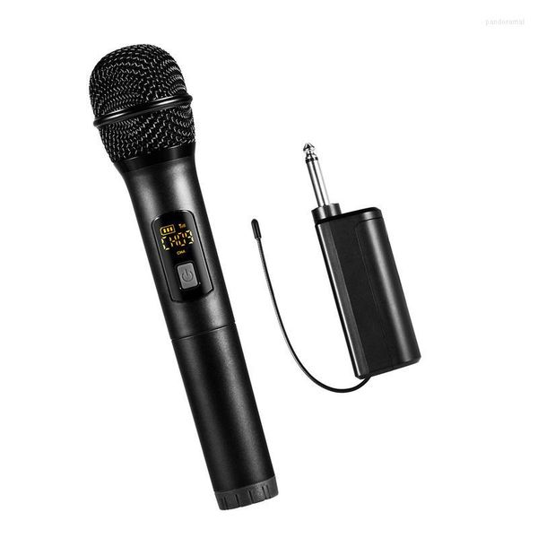 Microphones UHF Microphone sans fil Système dynamique sans fil en métal MIC avec écran LED Son supérieur pour le chant karaoké