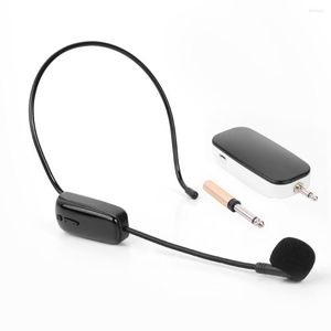 Microphones Système de micro de microphone sans fil UHF avec récepteur pour ordinateur vocal jouant des accessoires d'enseignement de jeu