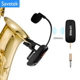 Microphones UHF Système de microphone de saxophone sans fil Clips sur instrument Récepteur Émetteur Trompette Trombone Corne française