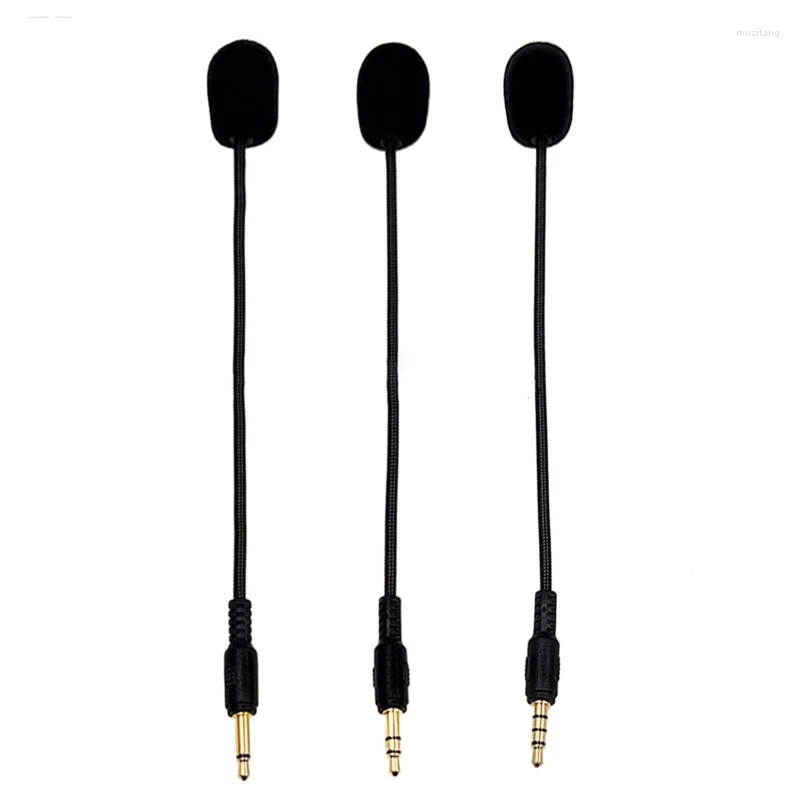 Microfones Universal 3.5mm Plug Substituição Redução de Ruído Microfone Gaming Headset Dobrável Acessórios Adereços