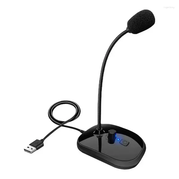 Microphones Microphone USB pour ordinateur portable et ordinateurs Studio réglable Chant Streaming Podcasting Enregistrement Mic avec support de bureau