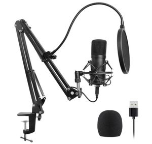 Microphones Kit de microphone USB Computer Cardiod Mic Podcast Condenseur avec chipset sonore professionnel pour PC Karaoke Youtub9317837