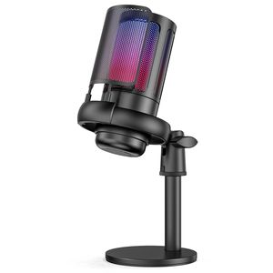 Microfoons USB Microfoon Studio Professionele condensormicrofoon voor pc -computeropname streaming gaming Karaoke Karaoke Singing A6V A8 MIC 230518