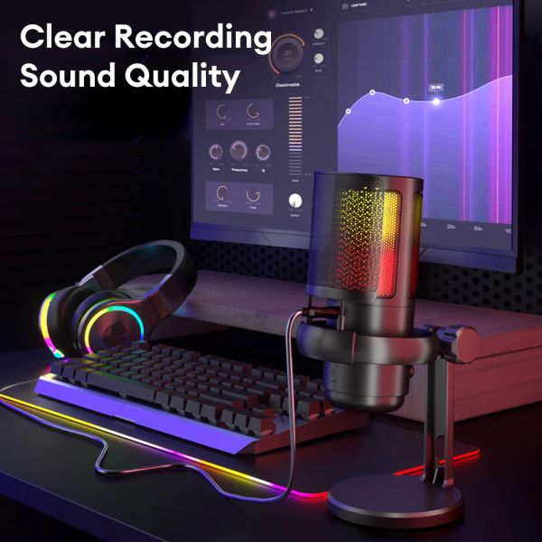 Microphones USB Microphone Studio Professional Microphone Condenseur PC Record de téléphone PC Streaming Gaming Karaoke ME6P micro