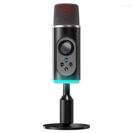 Micrófonos USB Micrófono de condensador profesional para PC MAC PS4 Computadora portátil Estudio de grabación Juego de canto Streaming Transmisión en vivo