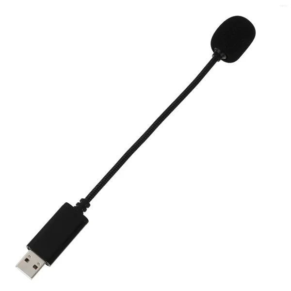 Micrófonos Micrófono USB Talkback Juego de Karaoke de Escritorio Transmisión en Vivo Cuello de Cisne Enchufe para computadora portátil: Metal