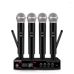 Microphones VM302 VHF Système de microphone sans fil 2 ou 4 micro sans fil portable 80 mètres de distance pour le karaoké familial de discours d'église 2023