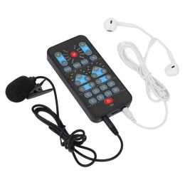 Microfoons Voice Changer Device Multi -talen Karaoke Functie Verboding van Universal Portable Sound Changer Card Fine Tuning for Live
