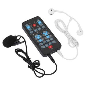 Microfoons Voice Changer Device Multi -talen Karaoke Functie Verboding van Universal Portable Sound Changer Card Fine Tuning voor Live HKD230818