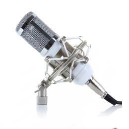 Microphones En gros Bm-800 Microphone à condensateur Microphone d'enregistrement sonore avec support de choc Radio Braodcasting pour ordinateur de bureau Drop Dh3Vh