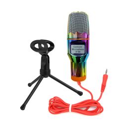 Microphones Wired Computer Microphone Portable Play Play Podcast Podcast Singing Enregistrement Réduction du bruit de bureau Microphone