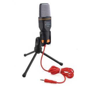 Microphones Microphone câblé avec micro Mic Stand Professional Jack 3,5 mm Enregistrement du condenseur Microphone Compatible avec PC ordinateur portable Singing Gaming 2449