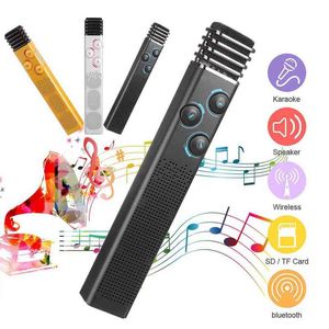 Micrófonos Inalámbrico Bluetooth Karaoke Micrófono Máquina de altavoz portátil Reproductor de KTV doméstico de mano con función de grabación T220919