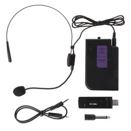 Microphones Microphone sans fil avec récepteur USB 3,5 mm 6,35 mm pour conférence, enseignement, haut-parleur, mégaphone, scène