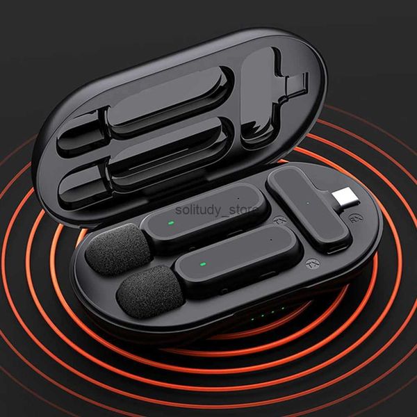Microphones Sabet sans fil Microphone Mobile Mobile Chone Portable Charging Case Wireless Android iPhoneqq