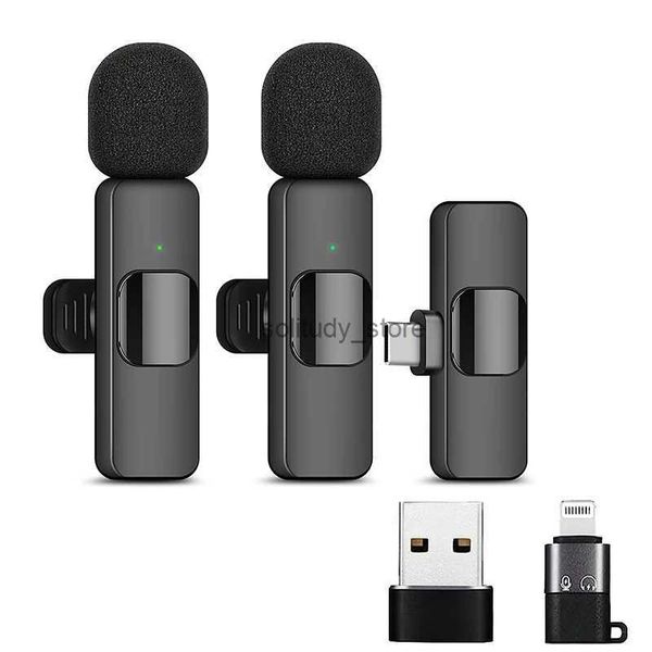 Microphones Podcast Microphones Podcast Microphone Lavalier Double Coldie mini adapté pour les téléphones Android iPhone Tiktokq