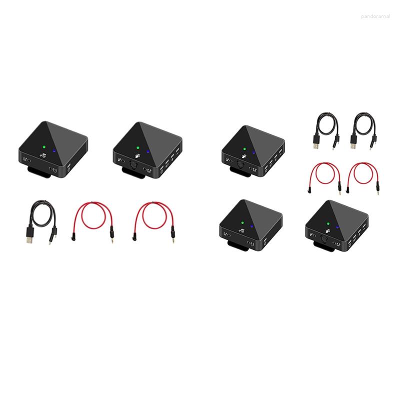Microphones Wireless Live Lavalier Microphone Square RF Launcher Receiver Clip Collar Lapel System For Camera