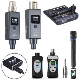 Microphones Convertisseur de microphone sans fil Systèmes de récepteur d'émetteur UHF pour l'adaptateur de transmission de récepteur audio de guitare micro dynamique