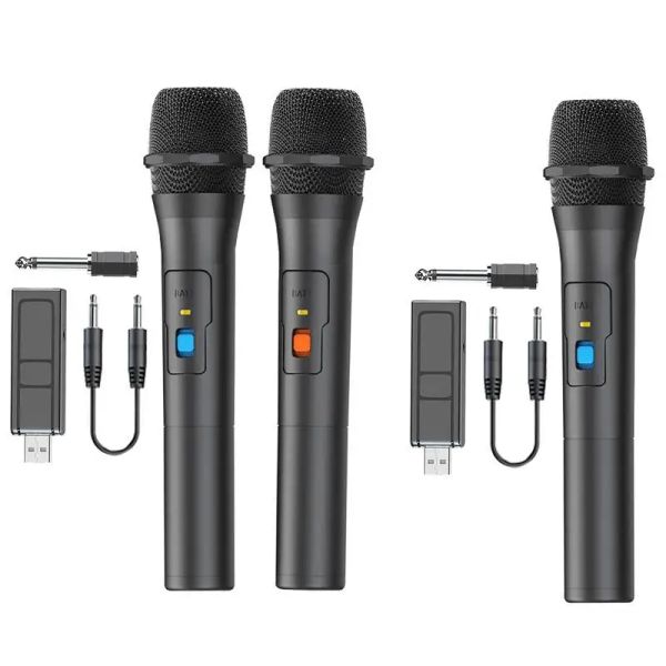 Microphones Microphone Microphone Système de microphone sans fil Karphone avec Mic de micro-usb Mic de microquette pour la machine à karaoké et le mélangeur