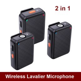 Microphones Microphone sans fil Lavalier Portable Microfonoe Audio Video Recording Caixa de Som Bluetooth Mini Mic Live Broadcast Gaming