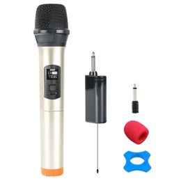 Microfoons Wireless Microfoon Metal Handheld Mic Karaoke luidspreker met oplaadbare ontvanger voor spraak DJ Zang stemversterker