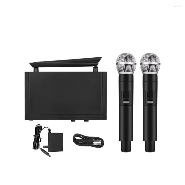 Microphones Système de microphone sans fil 2 ou 4 micro sans fil portable 80 mètres de distance pour le karaoké familial de discours d'église