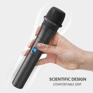 Microfoons Wireless Microfoon System Kits USB -ontvanger Handheld Karaoke Microfoon Home Party Smart TV Speaker Singing MIC HKD230818