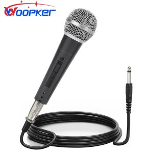 Microphones Woopker Microphone Wired Microphone Dynamide Mic avec interrupteur de câble marche / arrêt pour les haut-parleurs