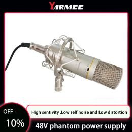 Microphones Yarmee xlr Professional Recording Studio Condenser Microphone Vocal Singing Game Live Noise Reduction Computer Doublat Doublat