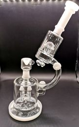 Diseño de microscopio 11.5 pulgadas de vidrio Bong Hookahs Reciclador de agua Tubos para fumar gruesos con junta macho de 14 mm