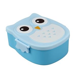 Magnetron Cartoon Owl Lunch Box Food Storage Container Kinderen School Office draagbare Bento Box