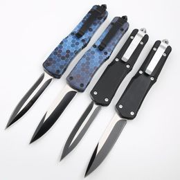 Volledige grootte tactische dinosaurus A07 Pocket Knife 440 Blade Dubbele actie Zink Aluminium Legering Handgreep Tactische jacht Fishing EDC Survival Tool Knives