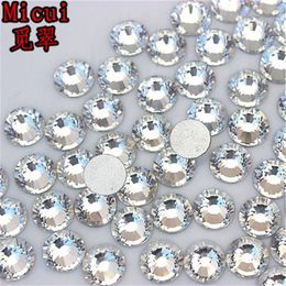 Micui SS3-SS40 Heldere Steentjes Glas kristal Plat Ronde Nail Art Stenen Non fix Strass Kristallen voor DIY ZZ993306T