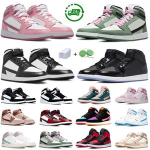 Halfhoge basketbalschoenen voor heren Dames Sneaker Panda Space Jam Light Smoke Grey Camo Diamond Digital Pink Dutch Green Twist Paint Drip Herensneakers Sportschoenen GAI