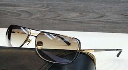 Mid Gight speciale zonnebrillen voor mannen Goldbrown gradiënt heren vintage zonnebrillen glazen tinten super zeldzaam nieuw met box2819435