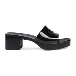 sandale Hoge kwaliteit heren loafer sexy glijbaan Muilezel sliders Mid-hak Zomer ontwerper Outdoor Strand zonnig Dames zwembad sandaal schoen Slipper luxe Reliëf dik platform